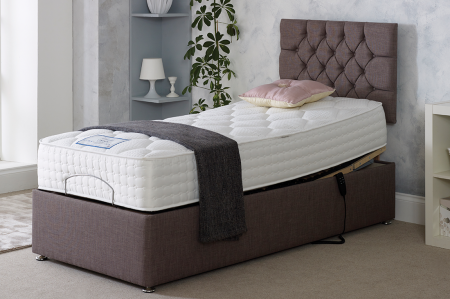 3' Linden Adjustable Bed with End Drawer & Matching Headboard