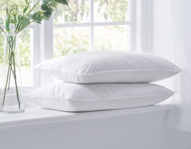 Hungarian Goose Feather & Down Pillow Pair 