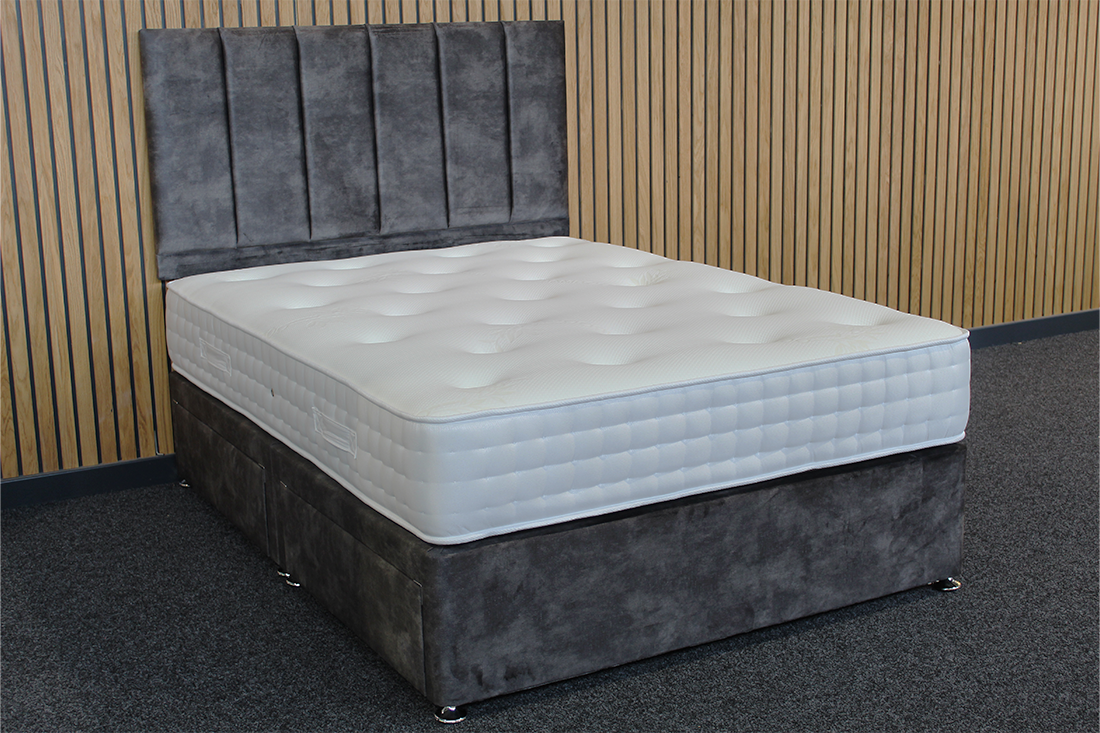 Lugano 1500 Divan Bed with Headboard